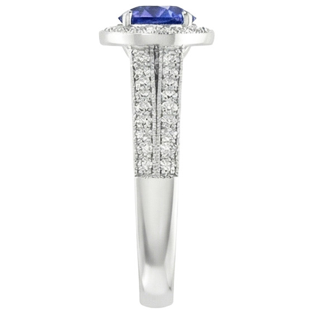 echter round diamant 6Karat ring Profilansicht