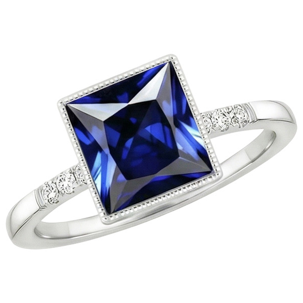 echter round diamant 5.25Karat ring Profilansicht