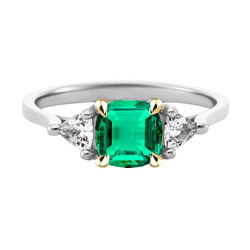 Authentischer GIA-Zertifiziert Edler Smaragd Edelstein-Ring 3,50