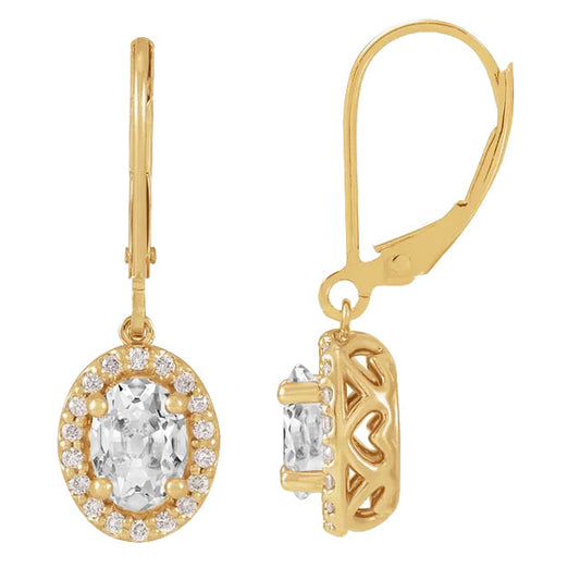 Diamant Ohrringe 4,50-Karat 14K Gelbgold – Hauptansicht