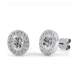 Natürlicher Diamant Ohrstecker – 14K Weißgold 4,50 Karat