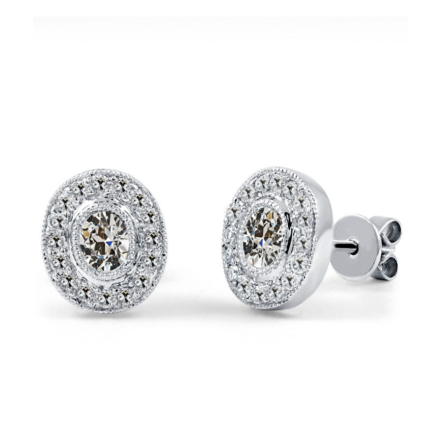 Ohrstecker 14K Weißgold mit Diamant – Hauptansicht