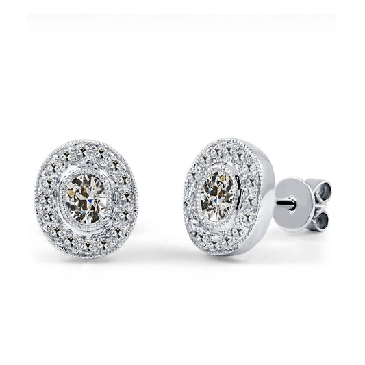 Ohrstecker 14K Weißgold mit Diamant – Hauptansicht