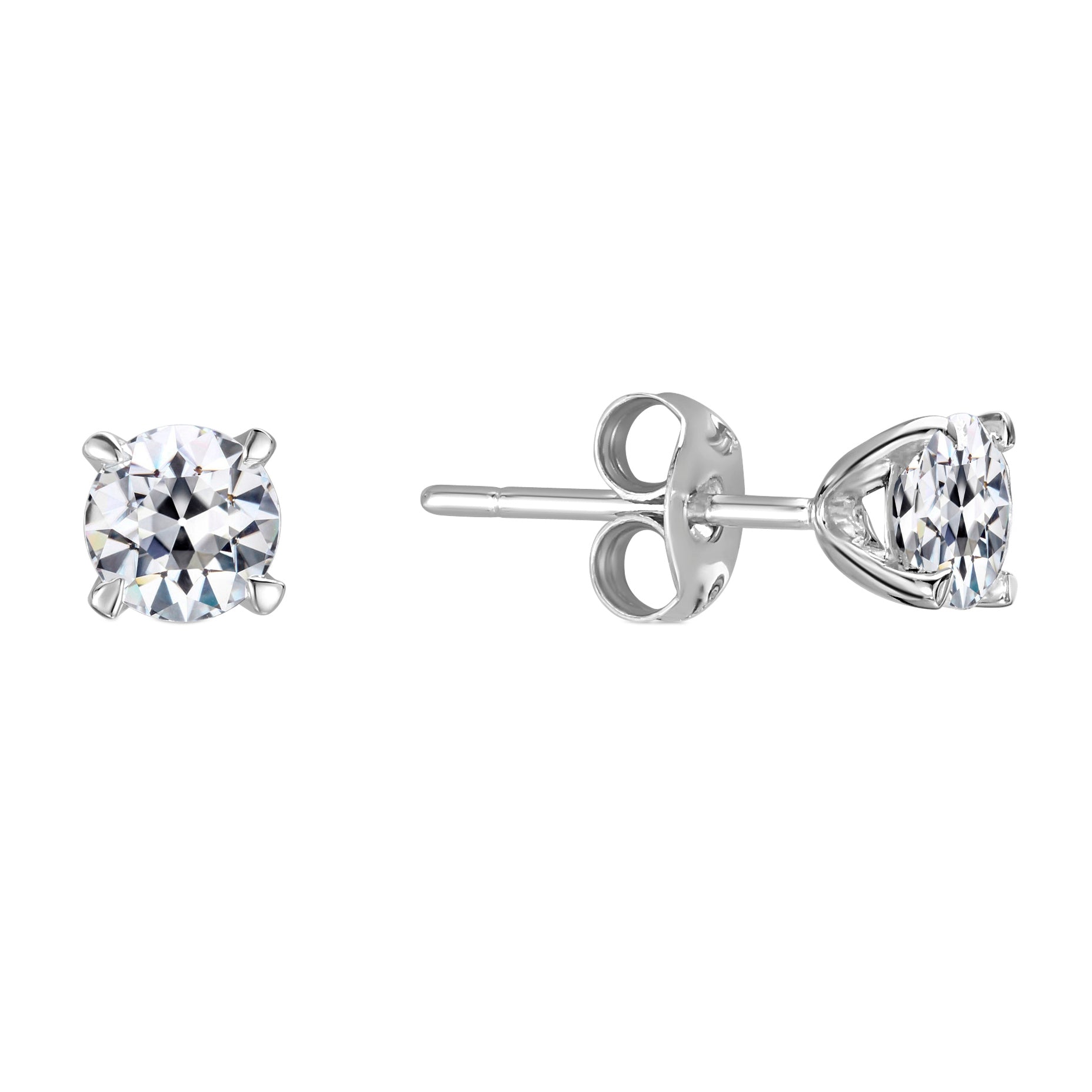 Ohrringe 14 Karat Weißgold mit Diamant – Hauptansicht