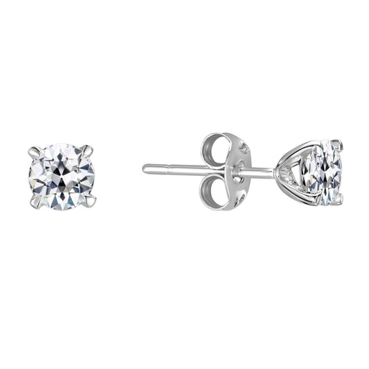 Ohrringe 14 Karat Weißgold mit Diamant – Hauptansicht