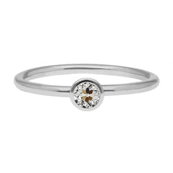 Naturreiner Old Mine Cut Brillant Einzelstein-Ring 1 Karat