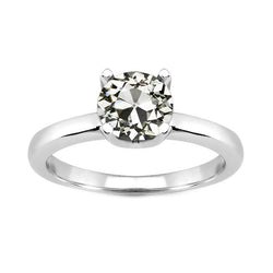 Echter Edler Diamant Solitär-Ring – 14K Weißgold 2 Karat