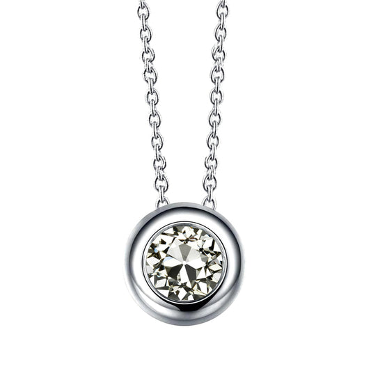 Hänge-Anhänger 14K Weißgold mit Brillant – Hauptansicht