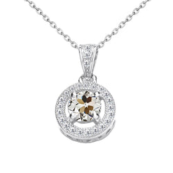Luxuriöser Brillant Anhänger-Halskette – 1,50 Karat 14K Weißgold