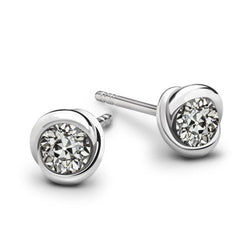 Lünettenfassung Edler Diamant Ohrhänger 1 Karat – 14 Karat