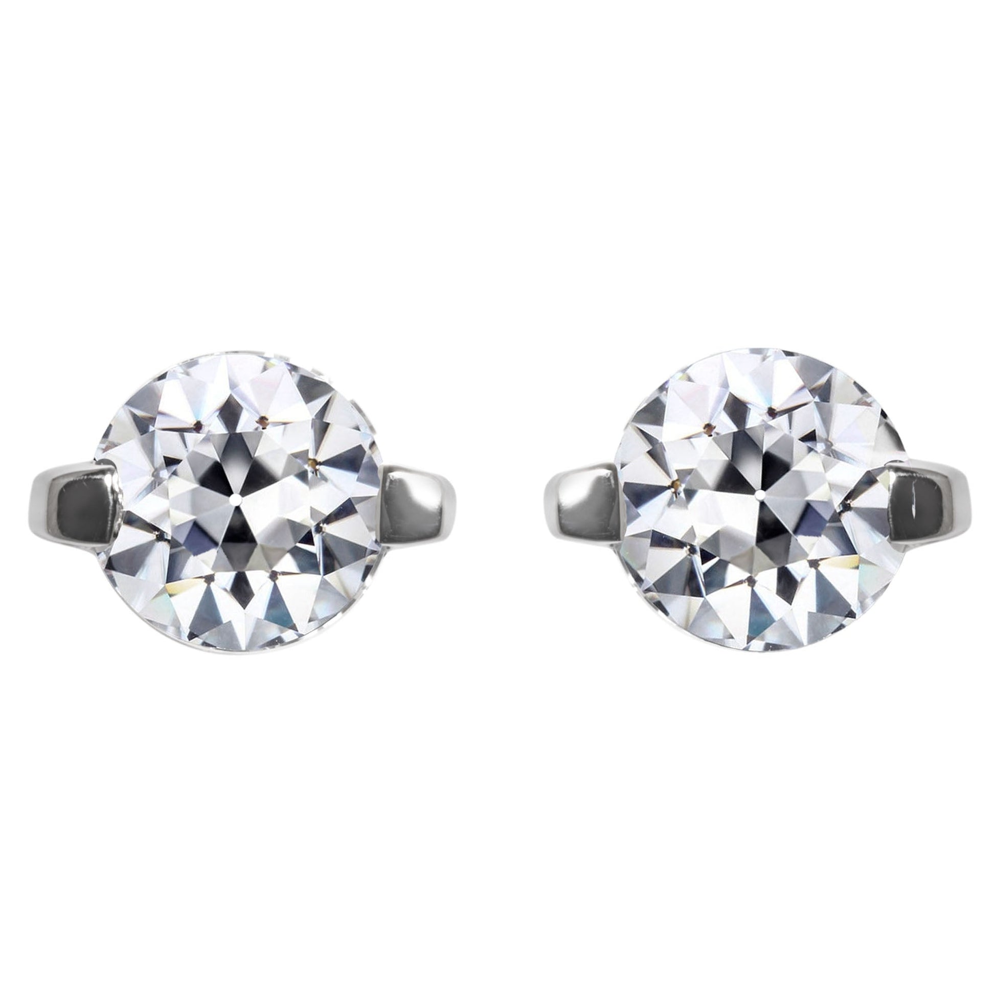 Stilvoller Edler Diamant Ohrringe 2,50 Karat – Hauptansicht