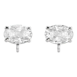 Natürlicher Antiker Europäischer Schliff Diamant Ohrstecker 3,50