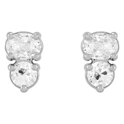 Authentischer Old Mine Cut Diamant Ohrhänger – 7 Karat in 14