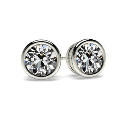 14 Karat Weißgold Diamant Ohrringe – 1,50-Karat Old Mine Cut
