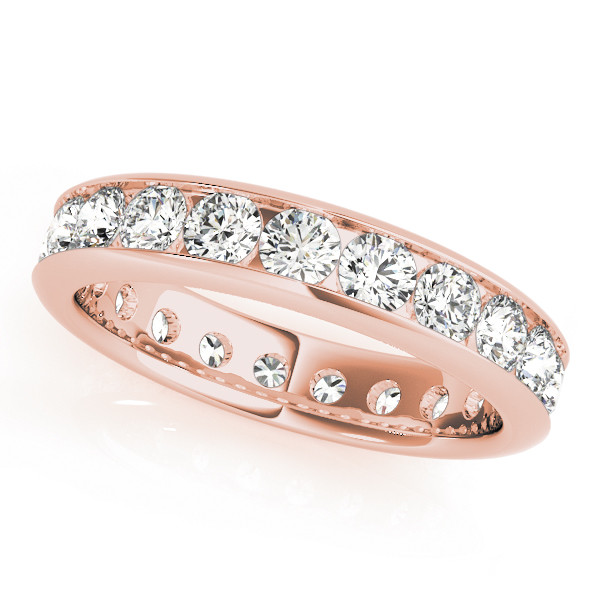 Rund-Brillant Diamant Ring in 14 Karat Roségold – Hauptansicht