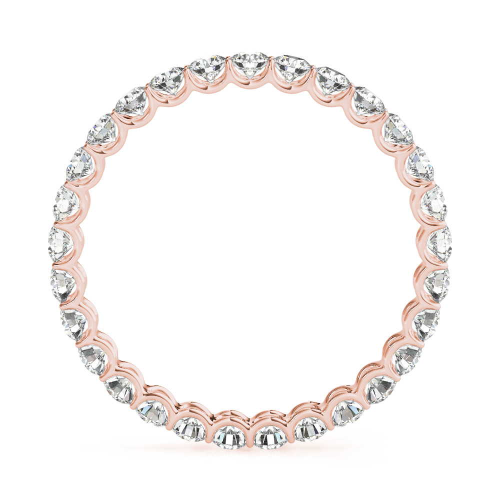 Rund-Brillant Brillant Ring in 14 Karat Roségold – Frontansicht
