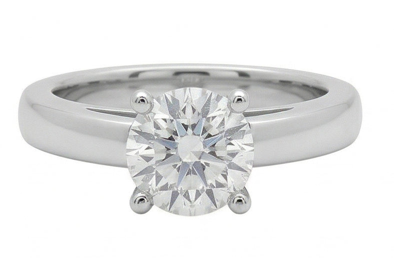 echter round diamant 3Karat ring Detailansicht