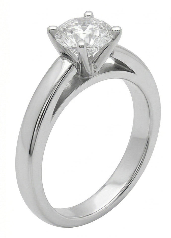 echter round diamant 3Karat ring Draufsicht