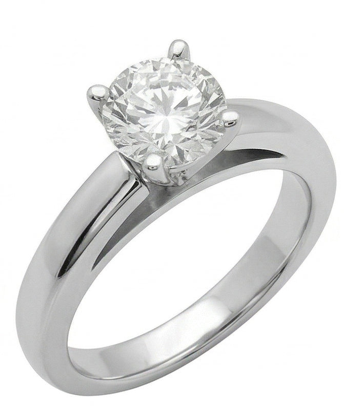 echter round diamant 3Karat ring Profilansicht