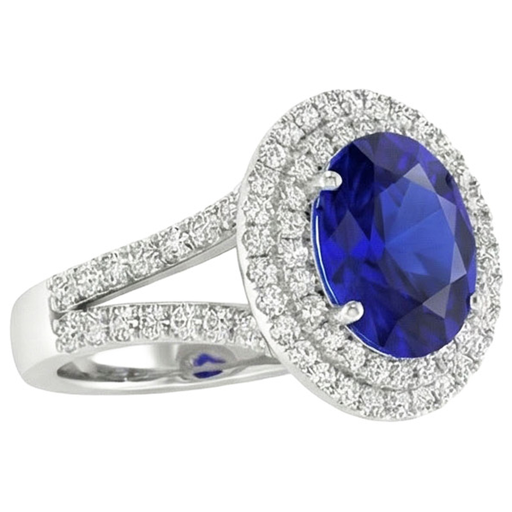 echter oval diamant 6.75Karat ring Detailansicht