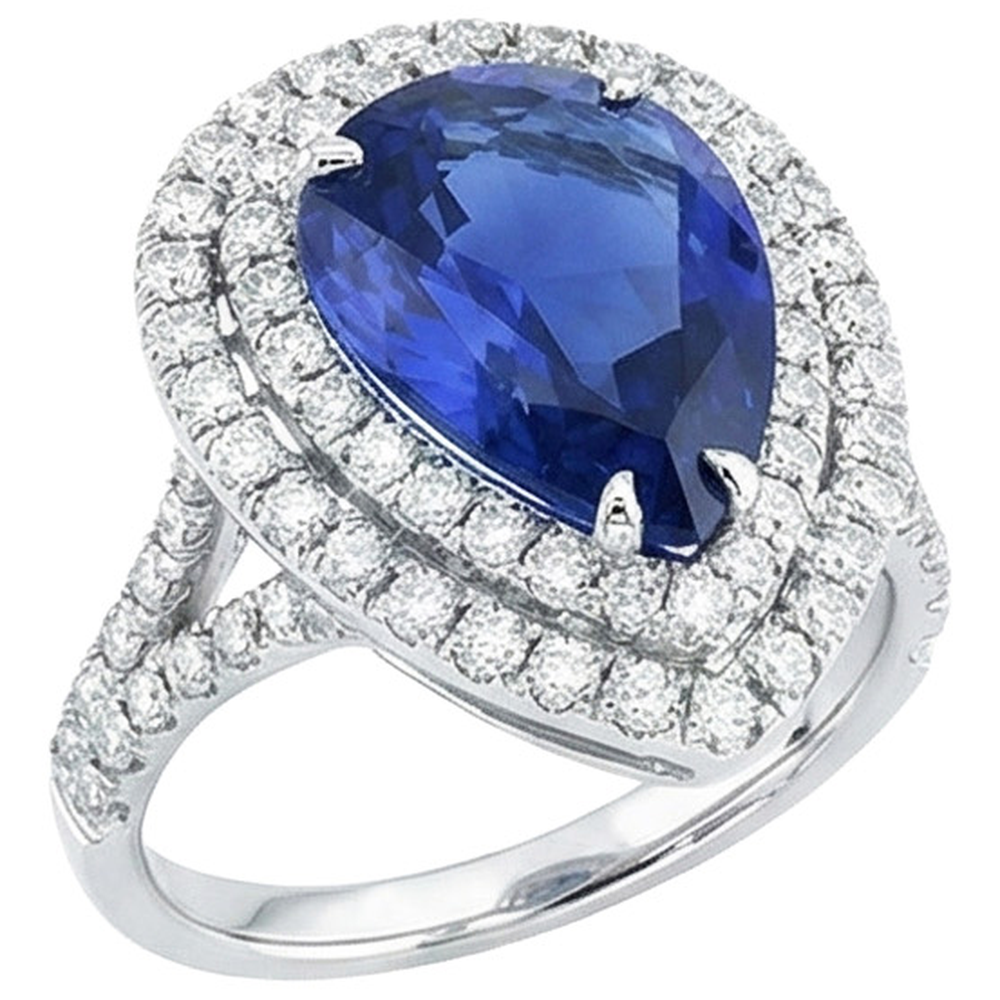 echter round diamant 6.50Karat ring Seitenansicht