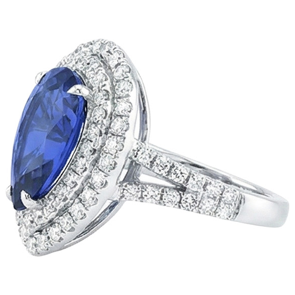 echter round diamant 6.50Karat ring Profilansicht