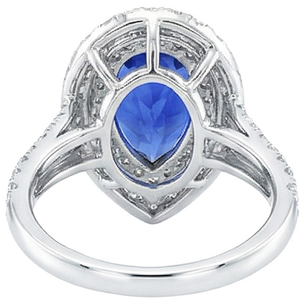 echter round diamant 6.50Karat ring auf Weiß