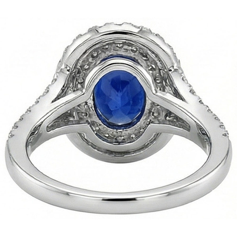 echter oval diamant 11.25Karat ring auf Weiß