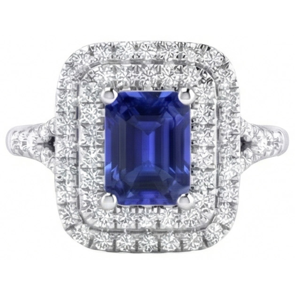 echter baguette diamant 4Karat ring Seitenansicht