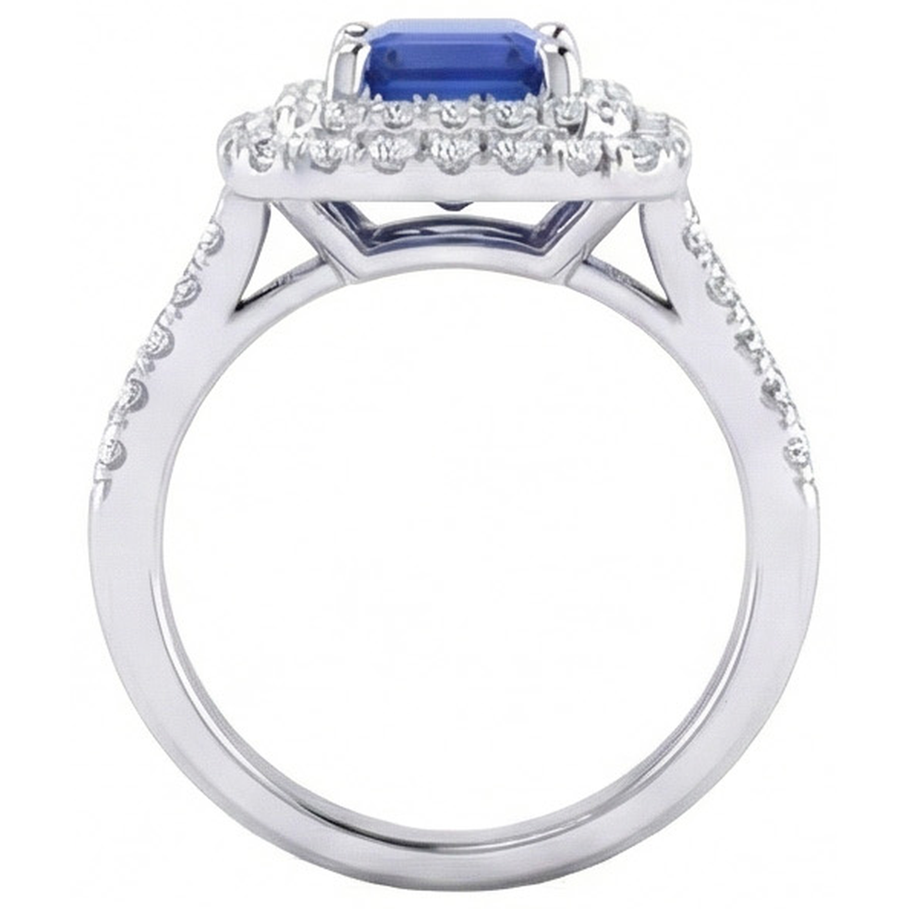 echter baguette diamant 4Karat ring Detailansicht