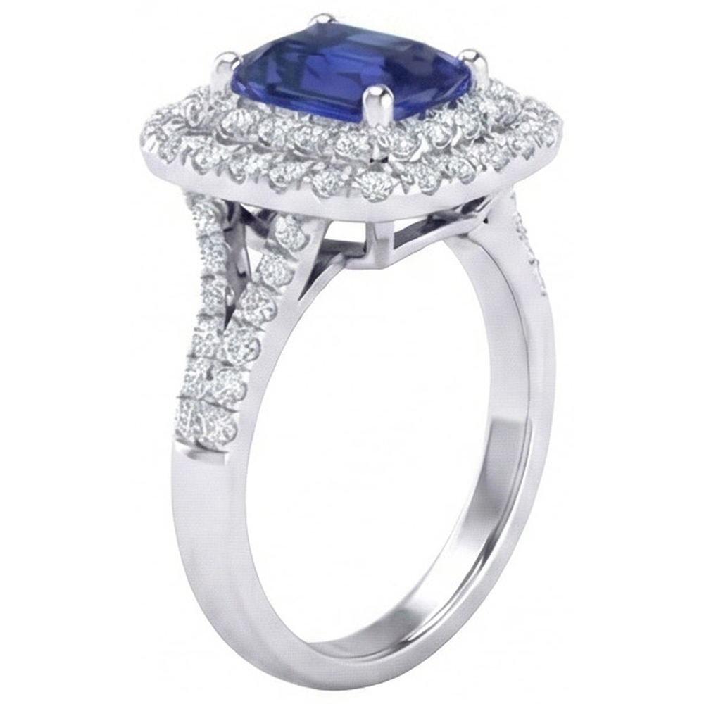 echter baguette diamant 4Karat ring Draufsicht
