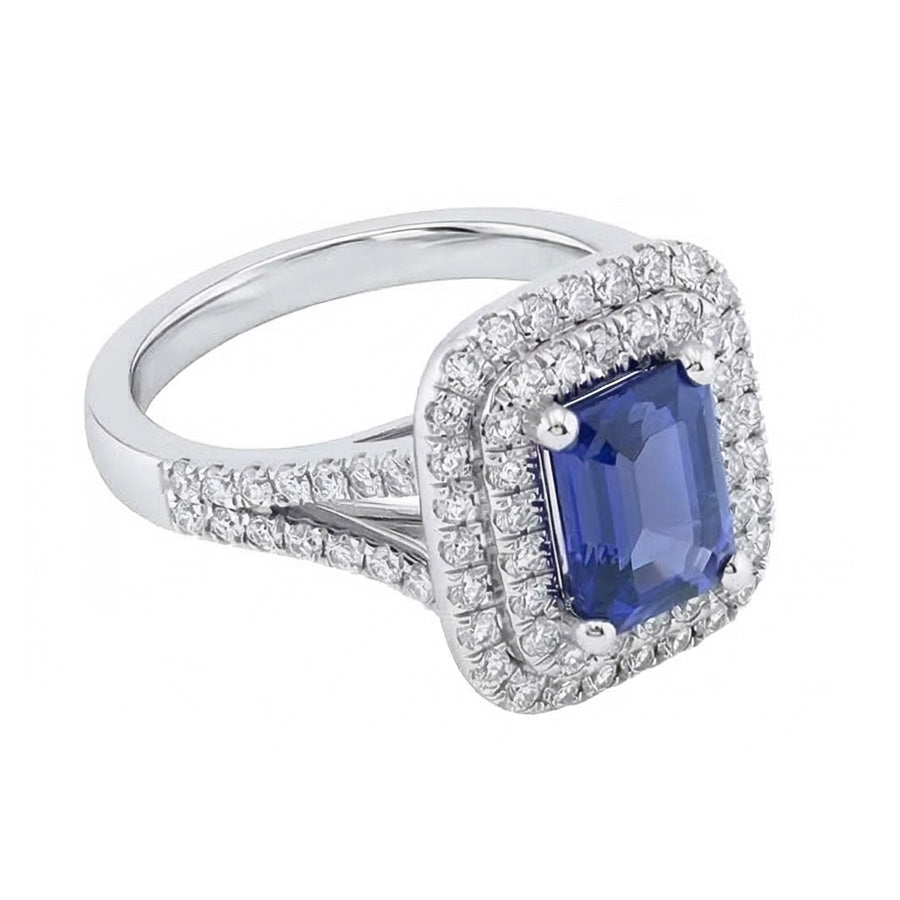 echter round diamant 4Karat ring Profilansicht