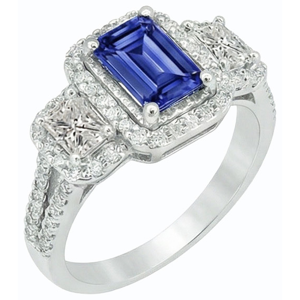 echter baguette diamant 3.50Karat ring Detailansicht