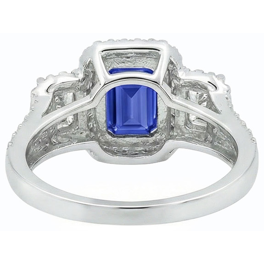 echter baguette diamant 3.50Karat ring Draufsicht