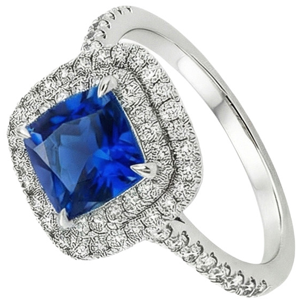 echter round diamant 3.25Karat ring Draufsicht