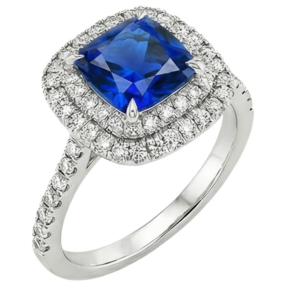echter round diamant 3.25Karat ring Seitenansicht