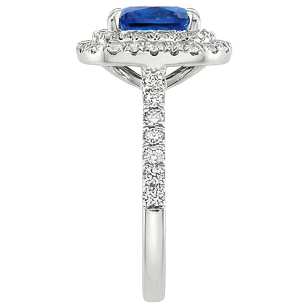 echter round diamant 3.25Karat ring Profilansicht
