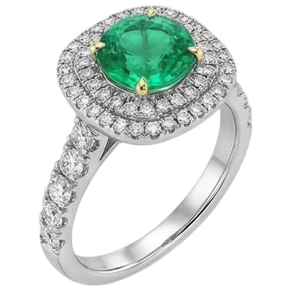 Strahlender Schmuckstein-Ring 2,50 Karat – Frontansicht