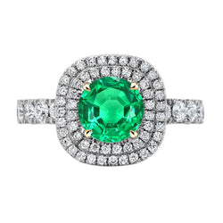 Strahlender GIA-Geprüft Smaragd Schmuckstein-Ring – 2,50 Karat