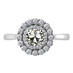 Handgefertigter Diamant Halo-Verlobungsring 2,50 Karat von