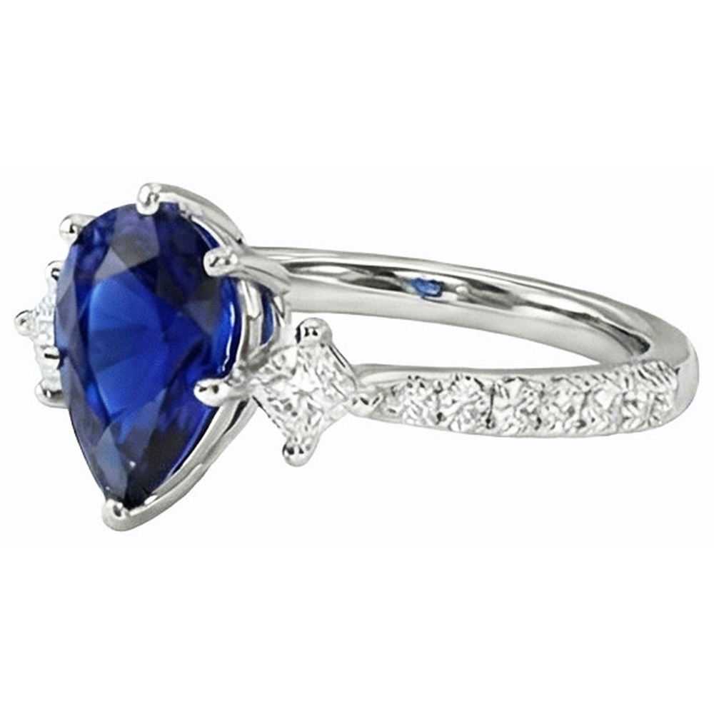 echter round diamant 3Karat ring Draufsicht