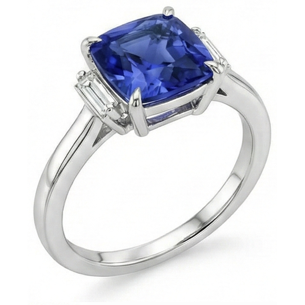 echter baguette diamant 3.25Karat ring Draufsicht