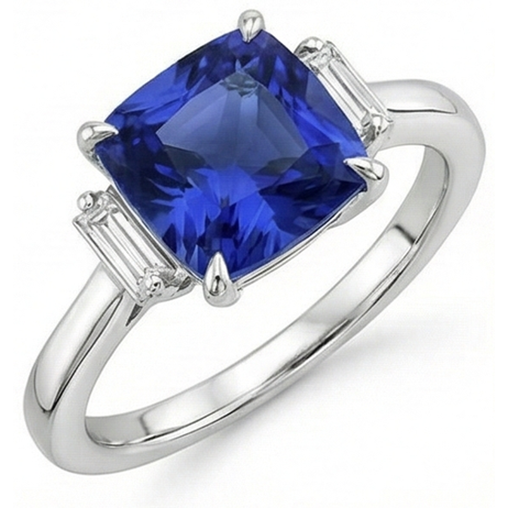 echter baguette diamant 3.25Karat ring Seitenansicht