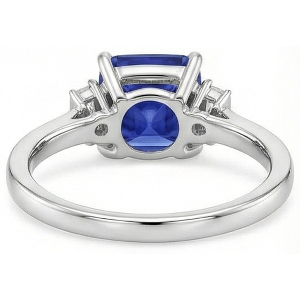 echter baguette diamant 3.25Karat ring Dreiviertelansicht