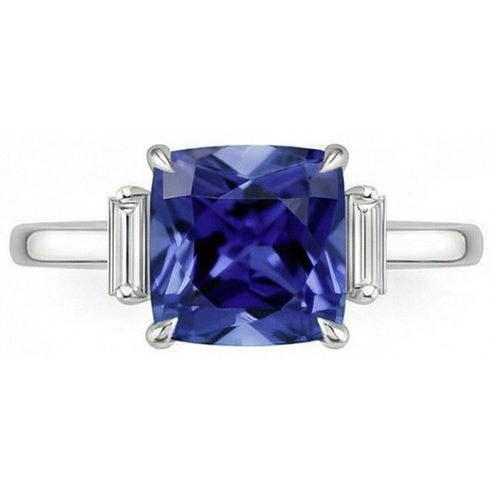 echter baguette diamant 3.25Karat ring Detailansicht