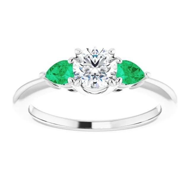 Drei-Stein-Echt Diamant-Verlobungsring 1,50 Karat