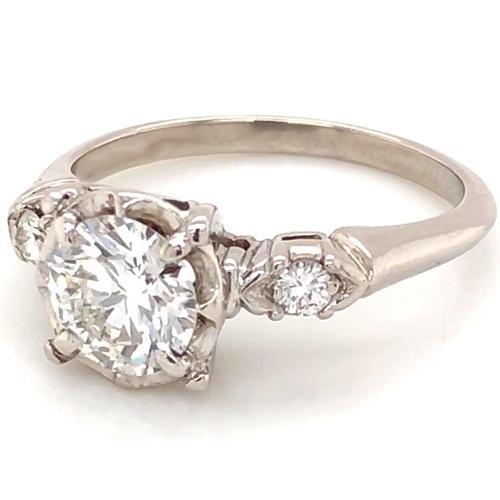 Drei-Stein-Echt Diamant Verlobungsring 2,60 Karat 4 Krappenfassung Damenschmuck