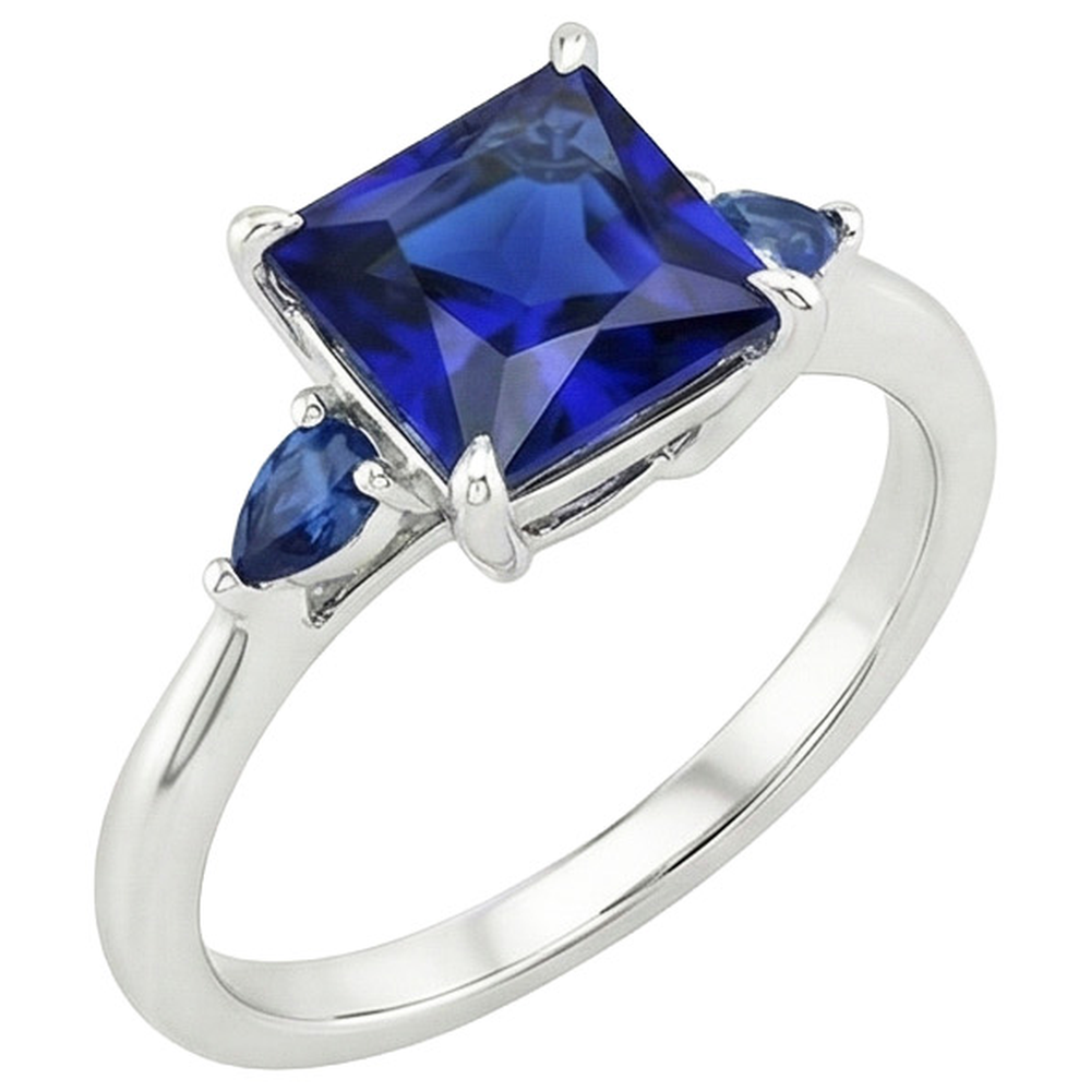 echter princess diamant 5.25Karat ring Seitenansicht
