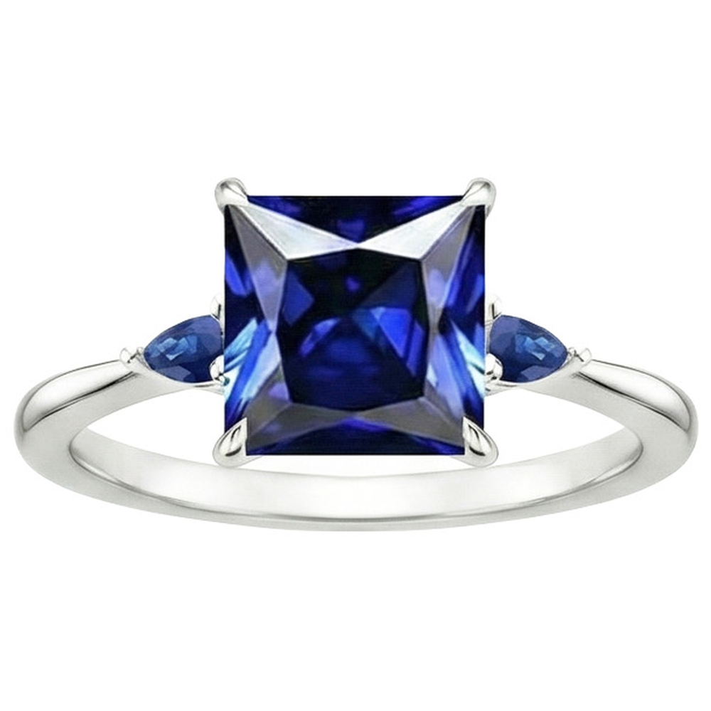 echter princess diamant 5.25Karat ring Draufsicht