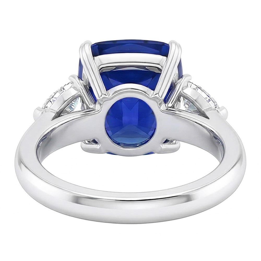 echter round diamant 4Karat ring Profilansicht